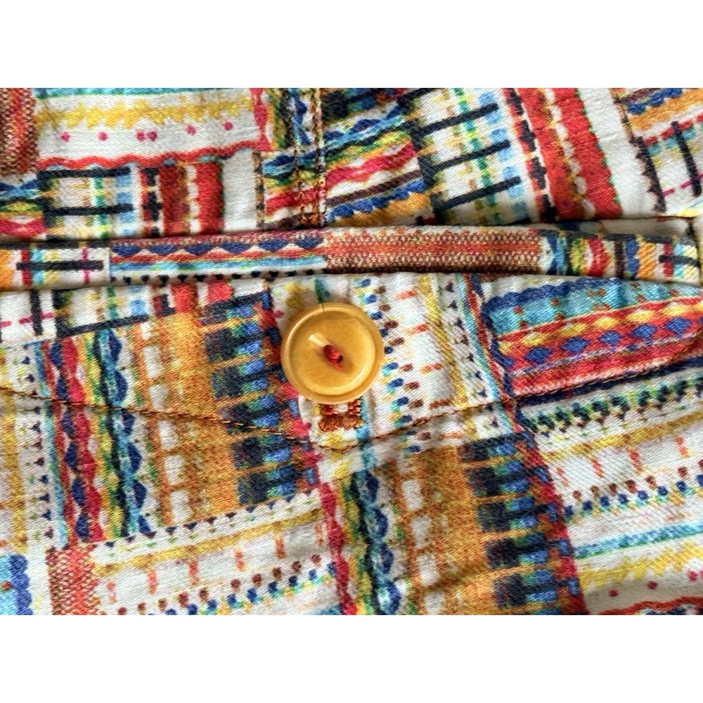 Robert Graham Classic Yates Shorts Men 38 Patchwork Print Linen Cotton Resort - Picture 12 of 15